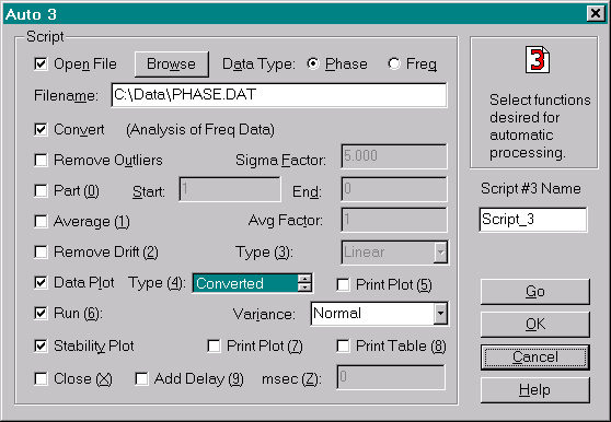 Stable32 Auto# Screen